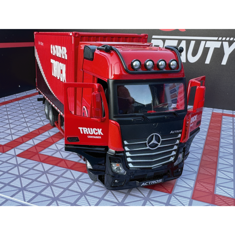 Mercedes Benz Actros Container Truck 1:24 Scale Diecast Collectible Model - Image 3