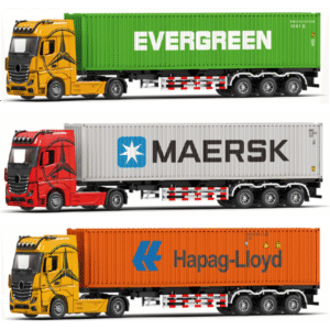 Mercedes Benz Actros Truck 1:24 Scale with Container Diecast Collectible Model