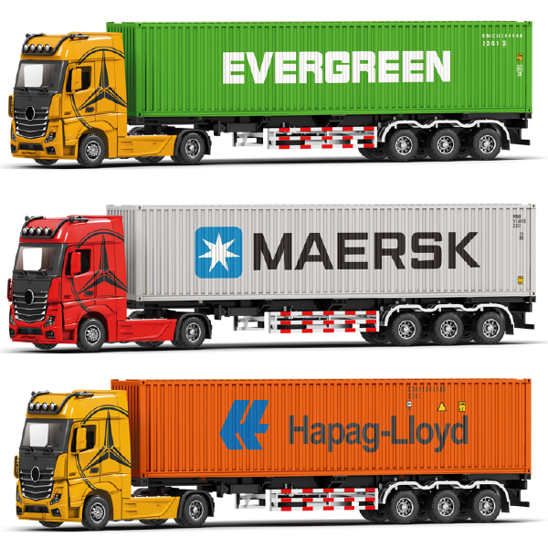 Mercedes Benz Actros Truck 1:24 Scale with Container Diecast Collectible Model
