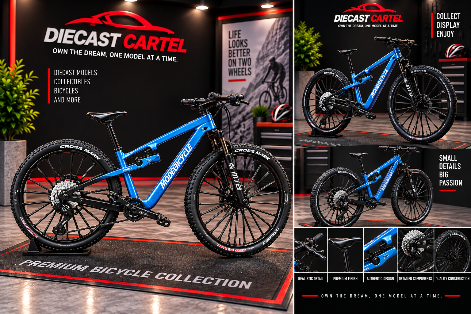 1:10 scale racing bicycle model