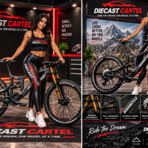 1:9 scale downhill mountain bicycle model
