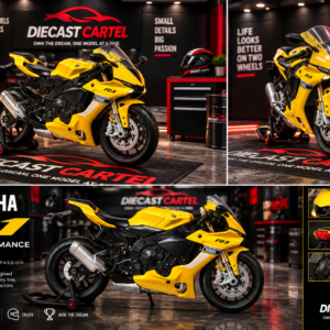 1:18 scale Yamaha YZF-R1 motorcycle model