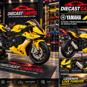 1:18 scale Yamaha YZF-R1 motorcycle model