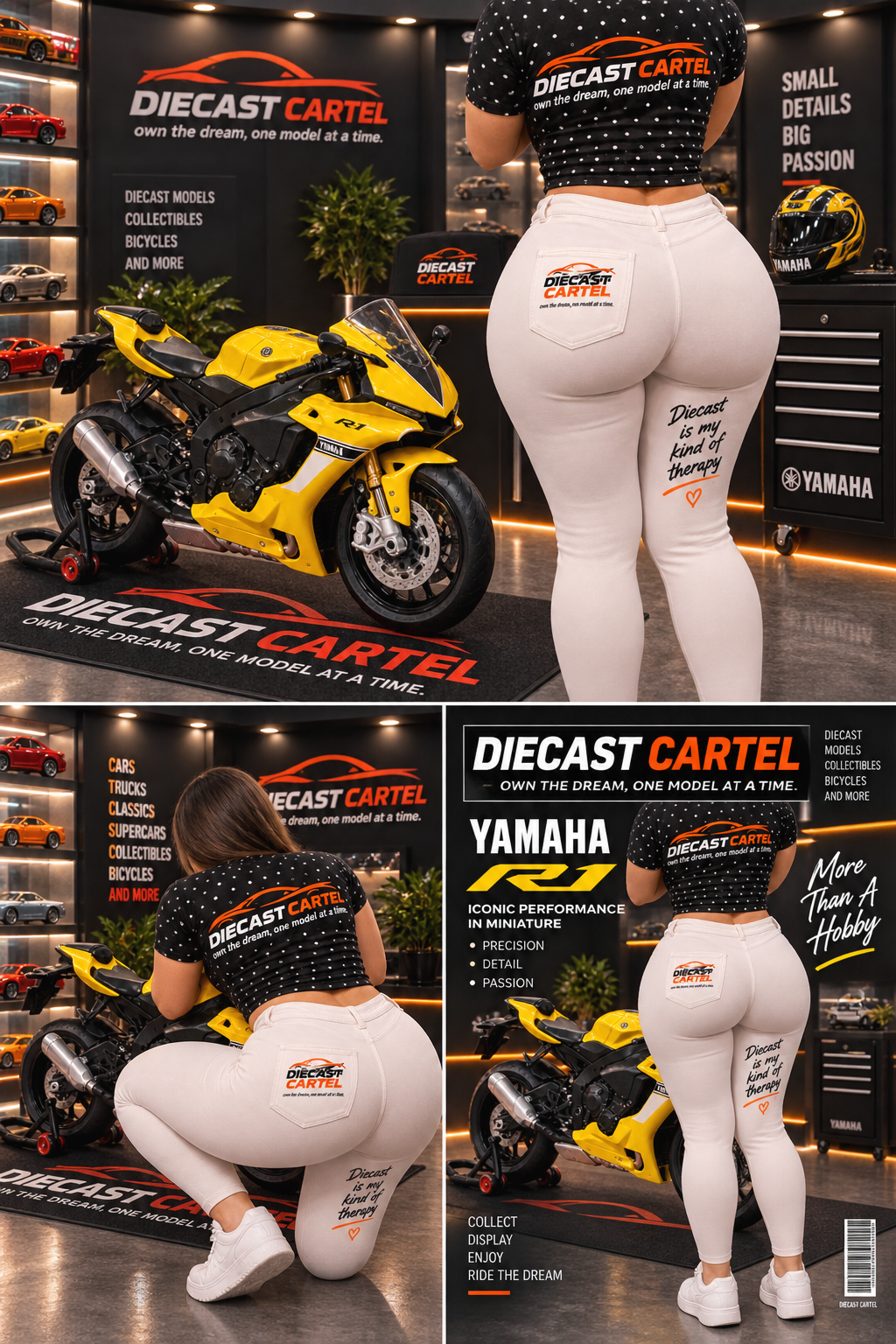 1:18 scale Yamaha YZF-R1 motorcycle model
