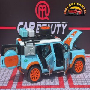 1:18 Land Rover Defender Gulf Edition Diecast Model Collectible - Image 6