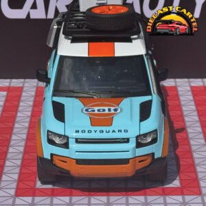 1:18 Land Rover Defender Gulf Edition Diecast Model Collectible - Image 4