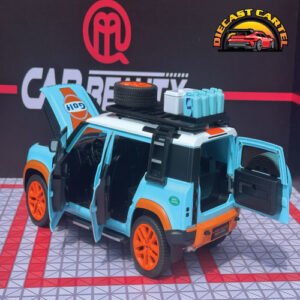 1:18 Land Rover Defender Gulf Edition Diecast Model Collectible - Image 7