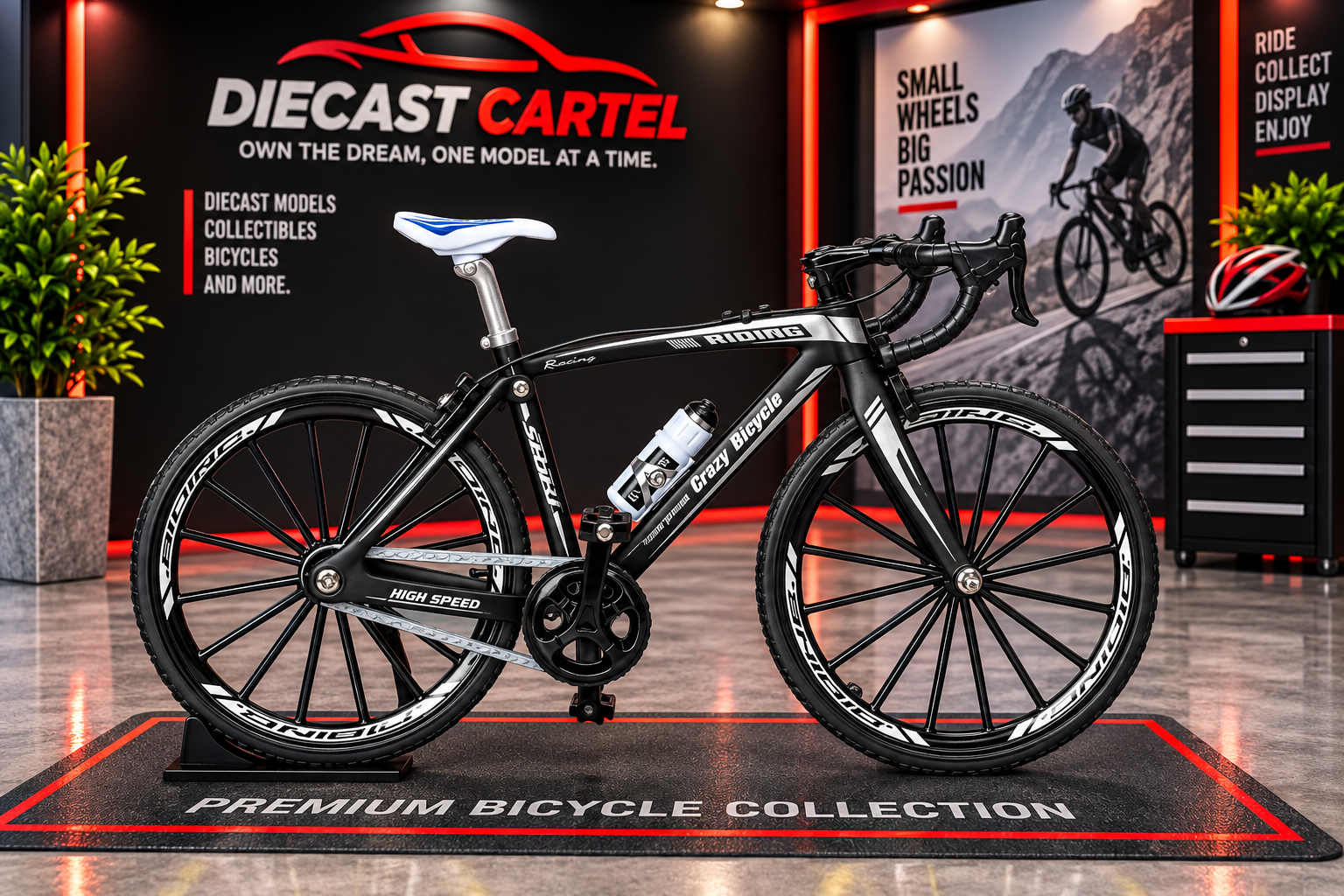 1:10 scale road racing bicycle model