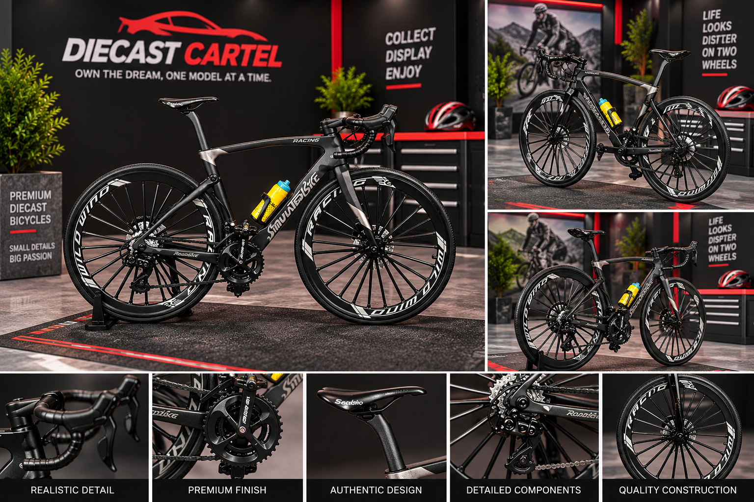 1:10 scale racing bicycle model