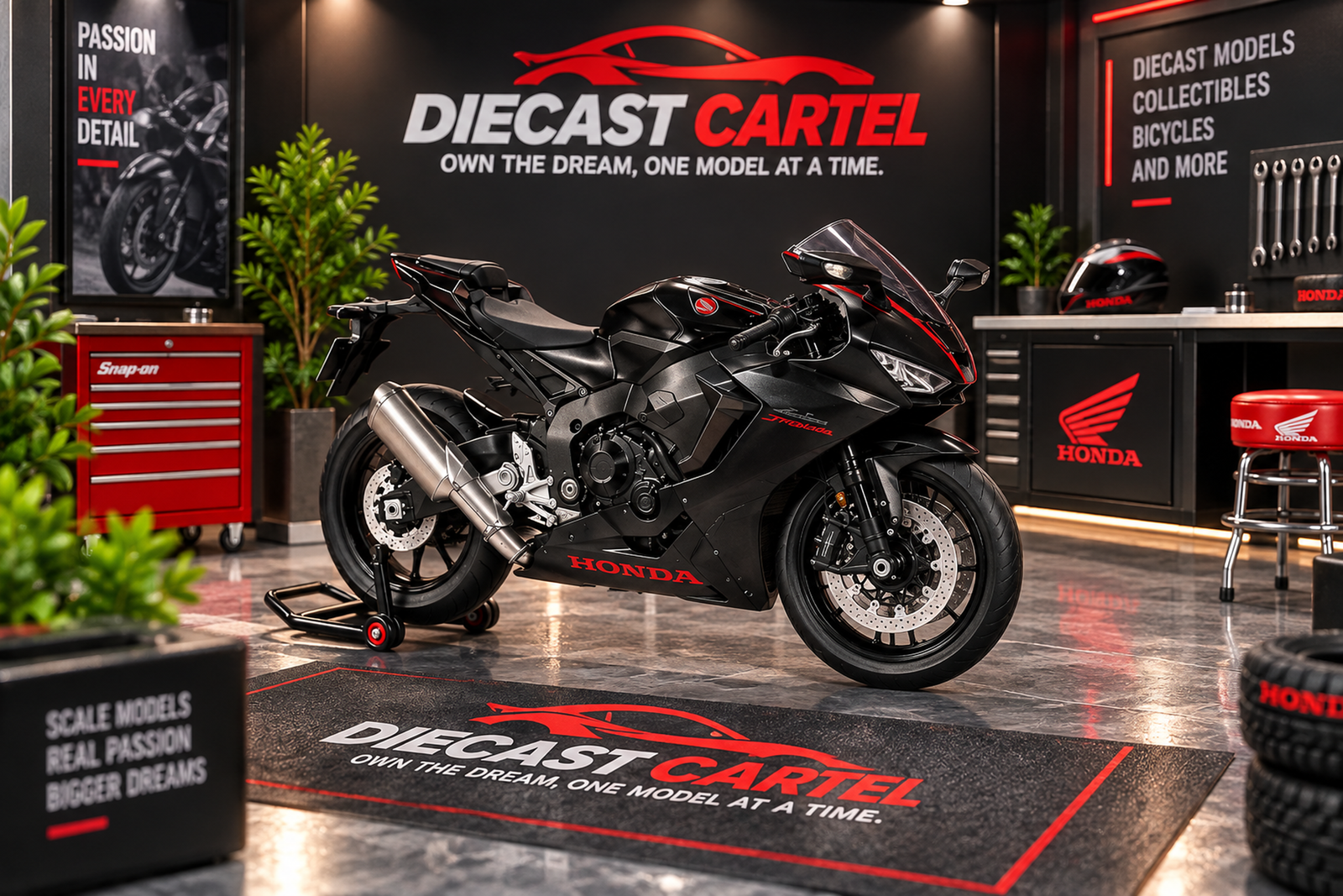 1:18 scale Honda CBR1000RR Fireblade motorcycle model