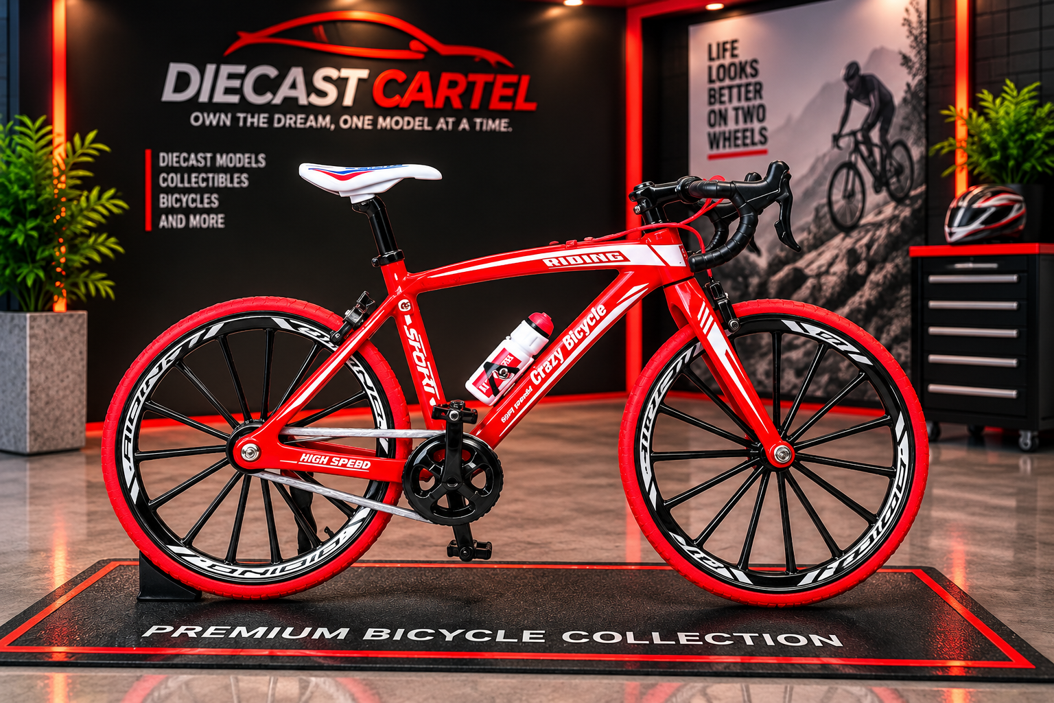 1:10 scale road racing bicycle model