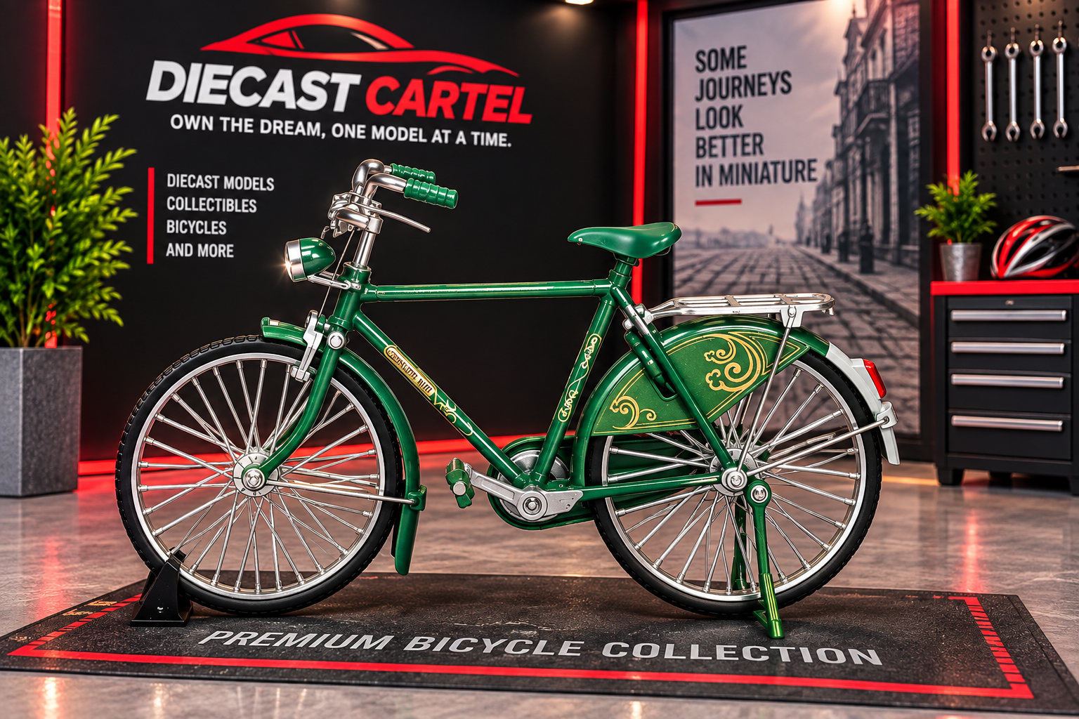 1:10 scale classic bicycle model