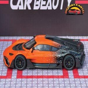 Alternative view of 1:18 Scale Mercedes-Benz ONE Orange Diecast Collectible Model