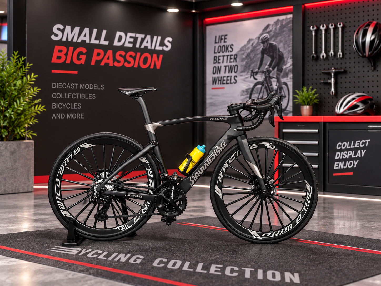 1:10 scale racing bicycle model