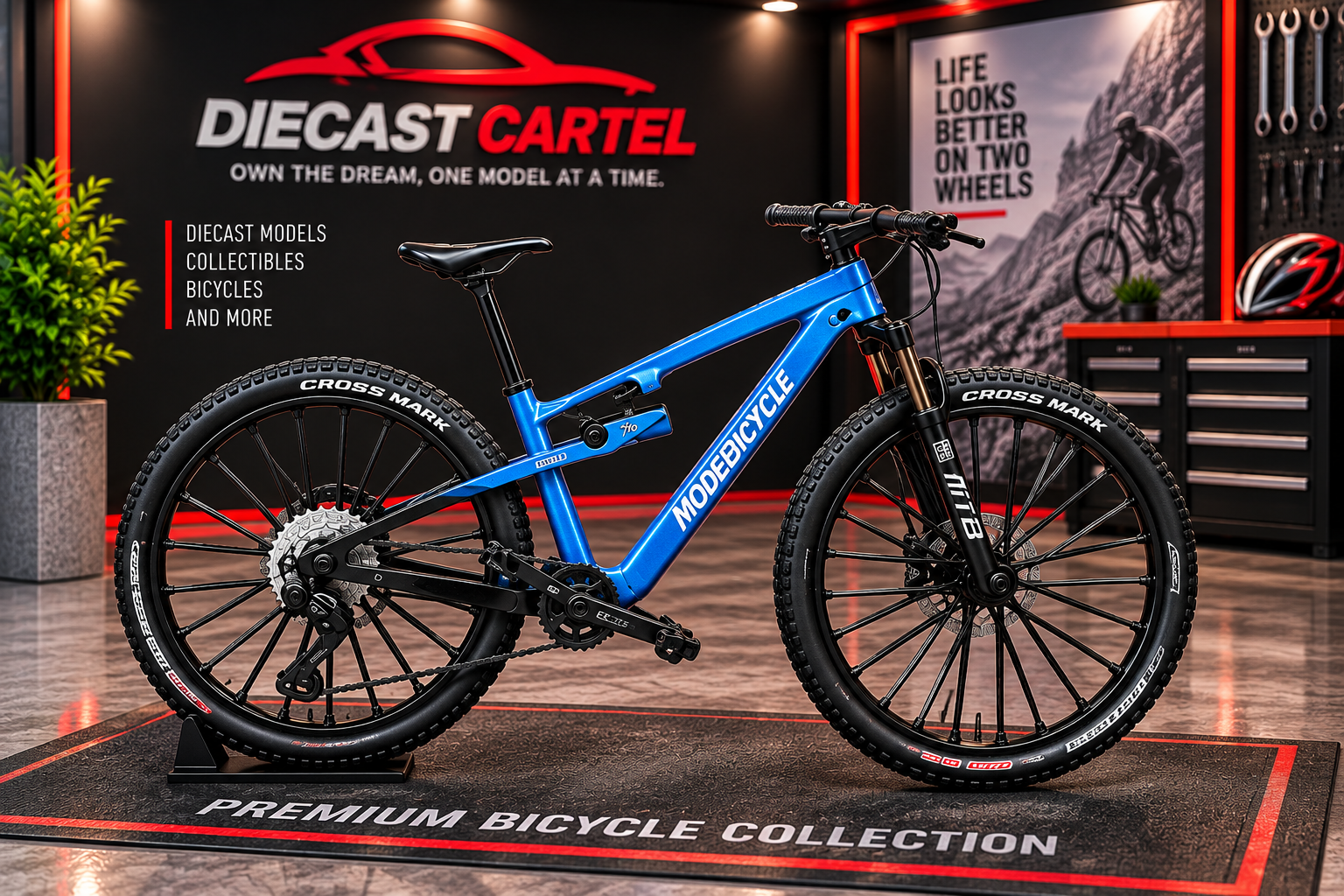 1:10 scale racing bicycle model