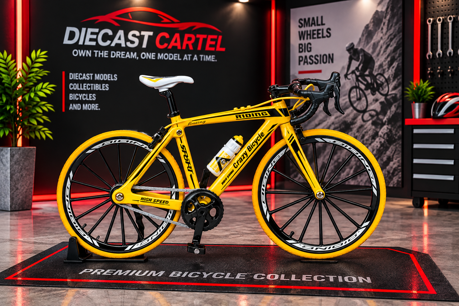 1:10 scale road racing bicycle model