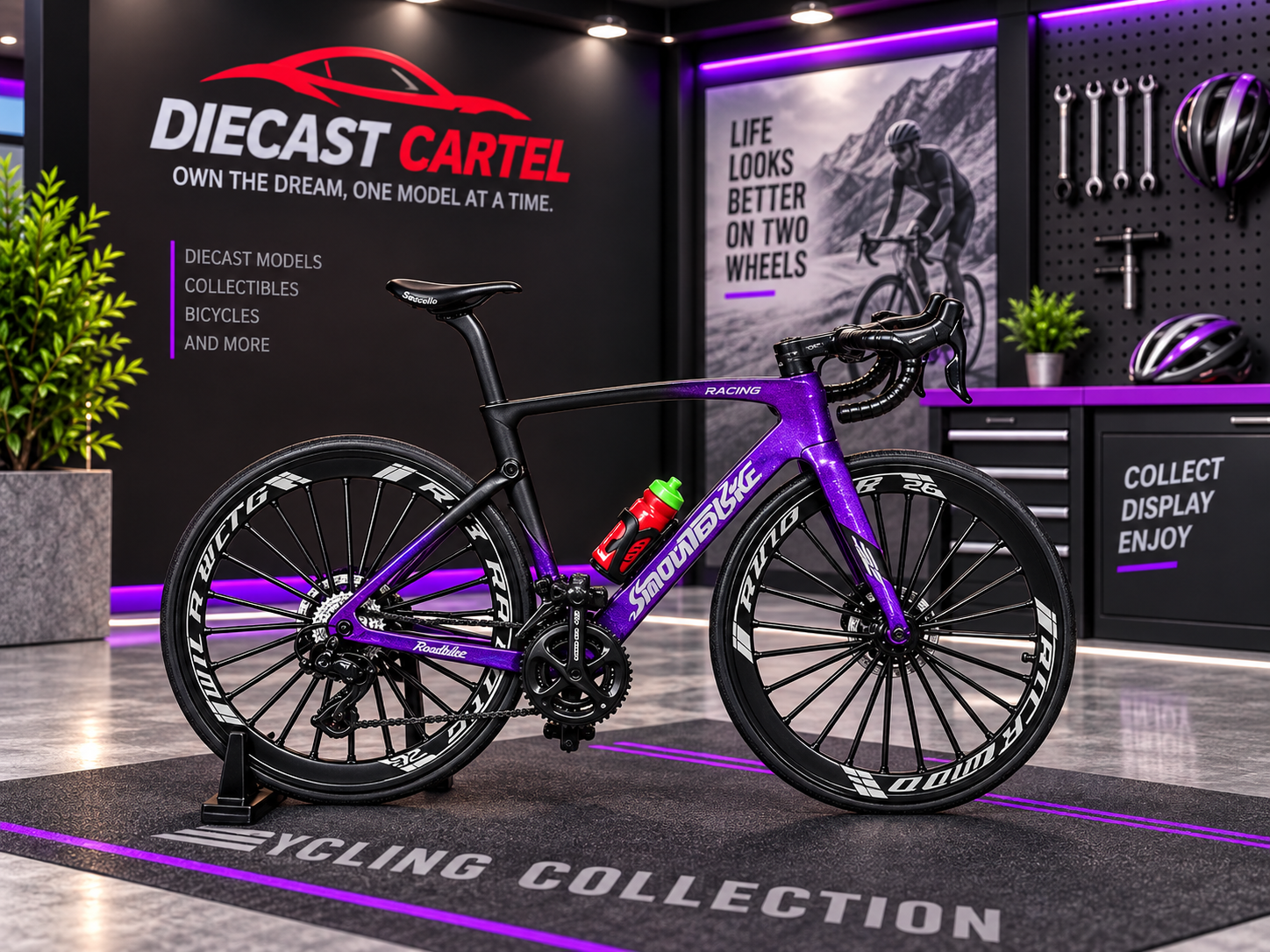 1:10 scale road racing bicycle model